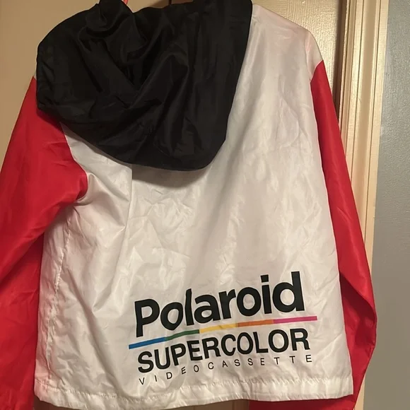 Polaroid Red and White Raincoat for Stylish Protection - Picture 2 of 2